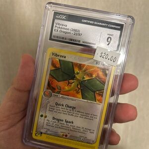 Pokemon Vibrava Card - EX Dragon Series Holographic